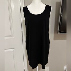 Eileen Fisher Classic Black 100% Silk Tunic